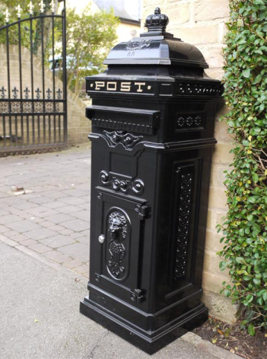 Free Standing Post Box - Black