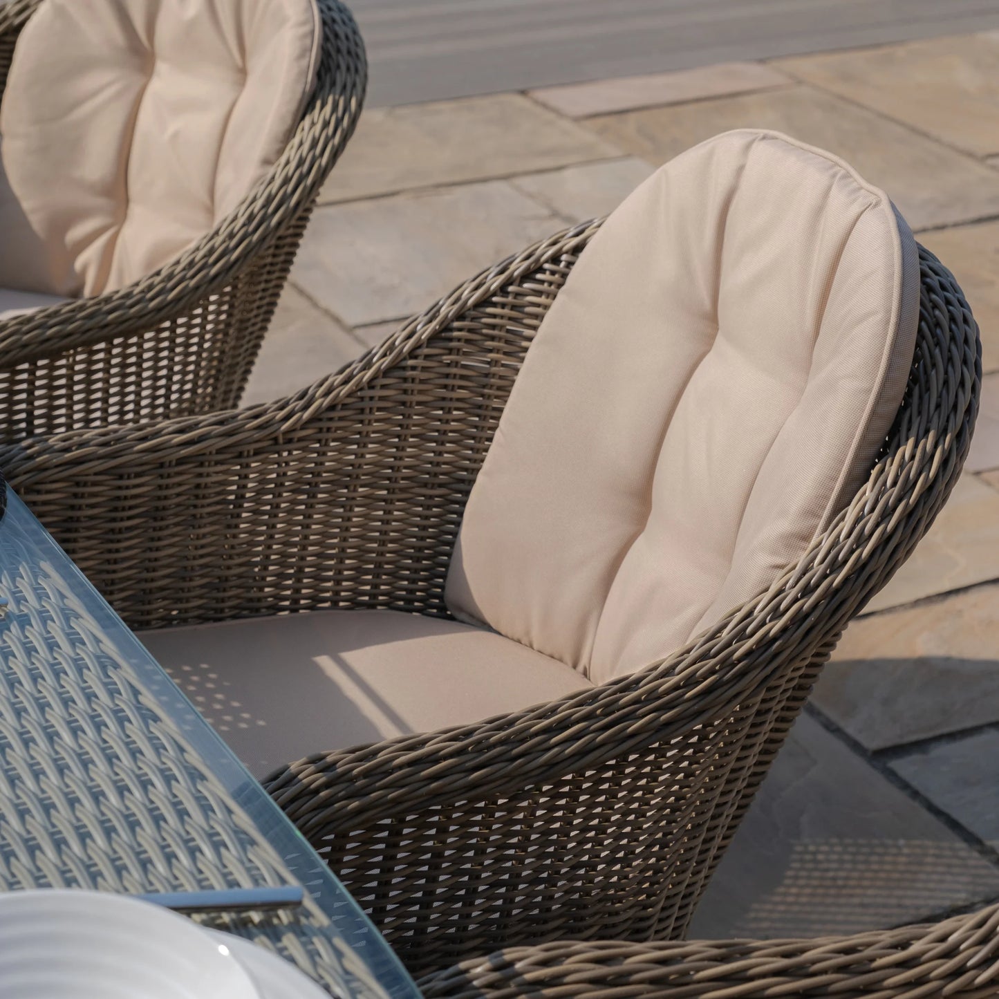 Winchester 8 Seat Oval Dining Set with Heritage Chairs and Lazy Susan