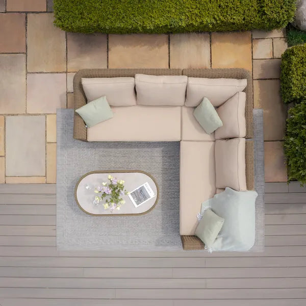 Winchester Small Corner Group - Ceramic Glass Table