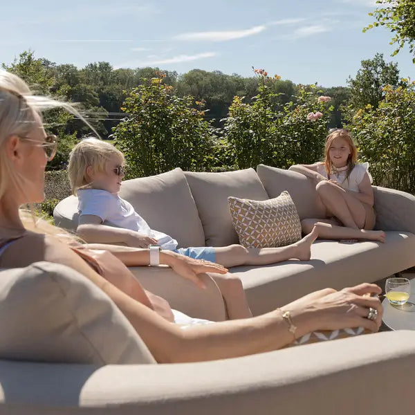 Outdoor Fabric Ambition 3 Seat Sofa Set - Oatmeal