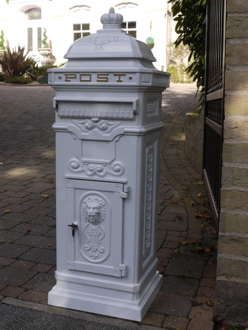 Free Standing Post Box - White