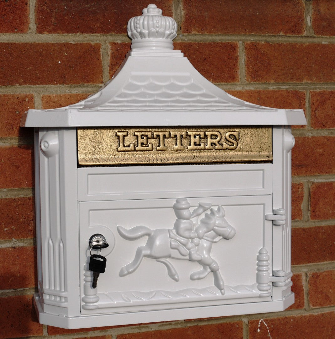 Wall Mounted Post Box - White