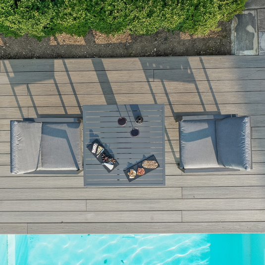 Amalfi 3 Piece Bistro Set with Rising Table