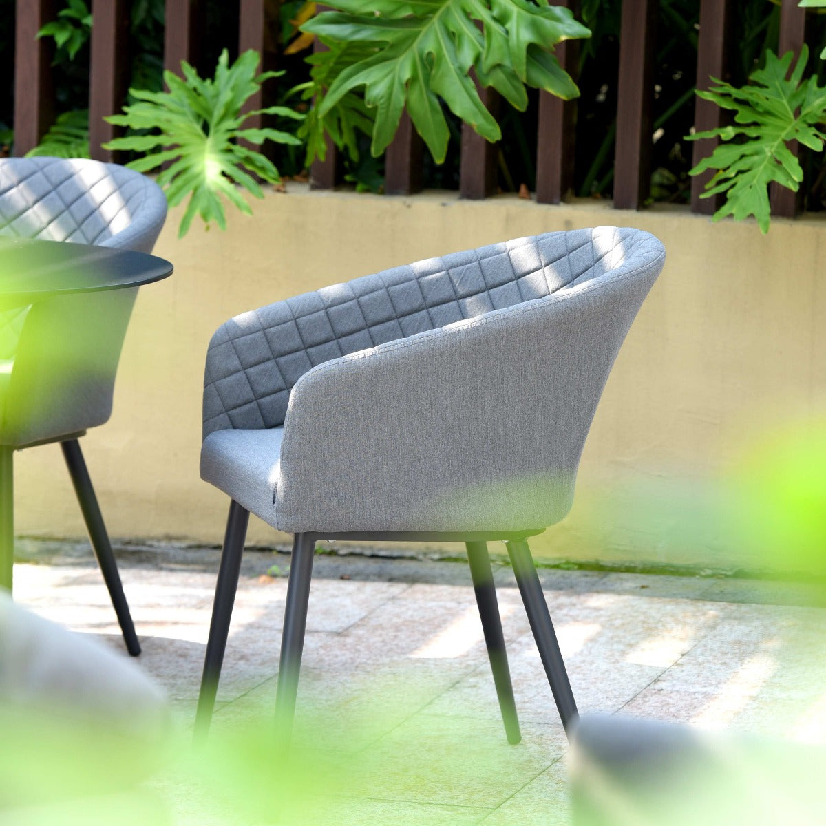 Outdoor fabric Ambition 6 Seat Oval Dining Set - Flanelle