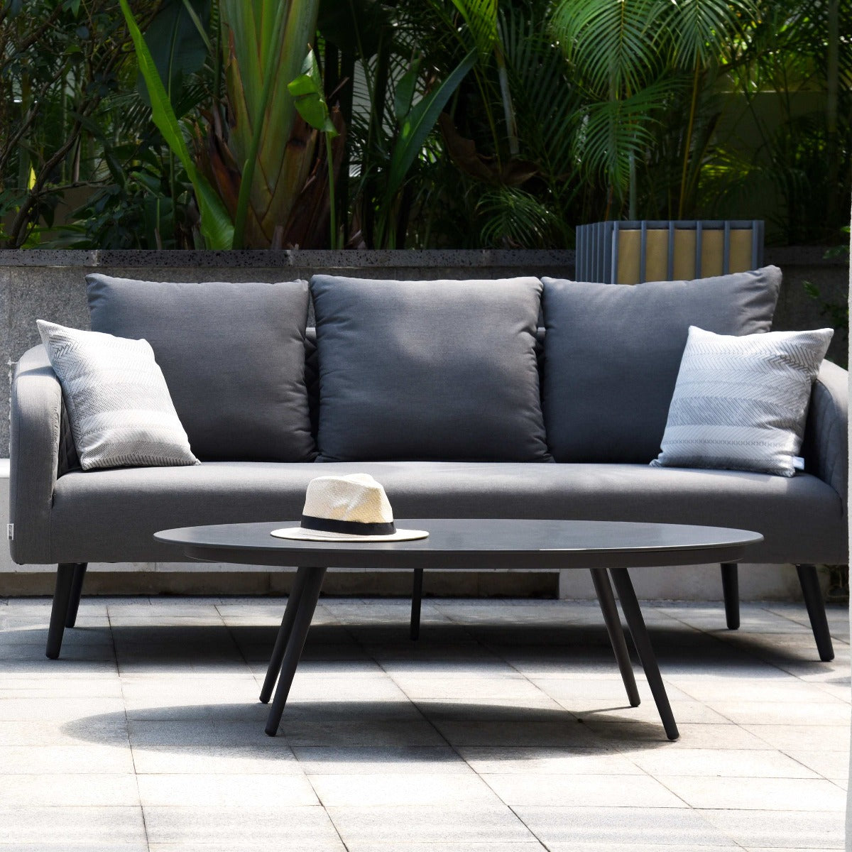 Outdoor Fabric Ambition 3 Seat Sofa Set - Flanelle