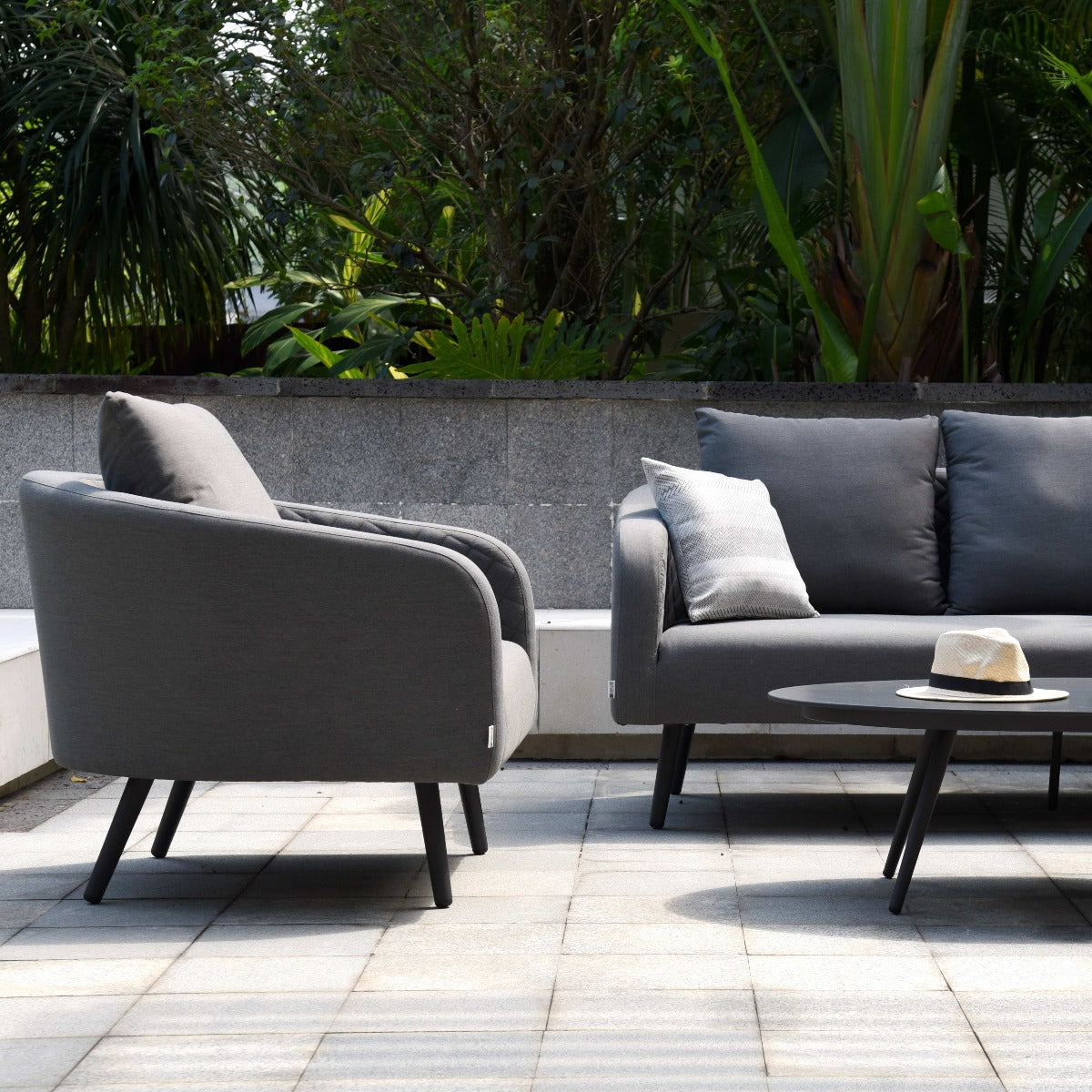 Outdoor Fabric Ambition 3 Seat Sofa Set - Flanelle
