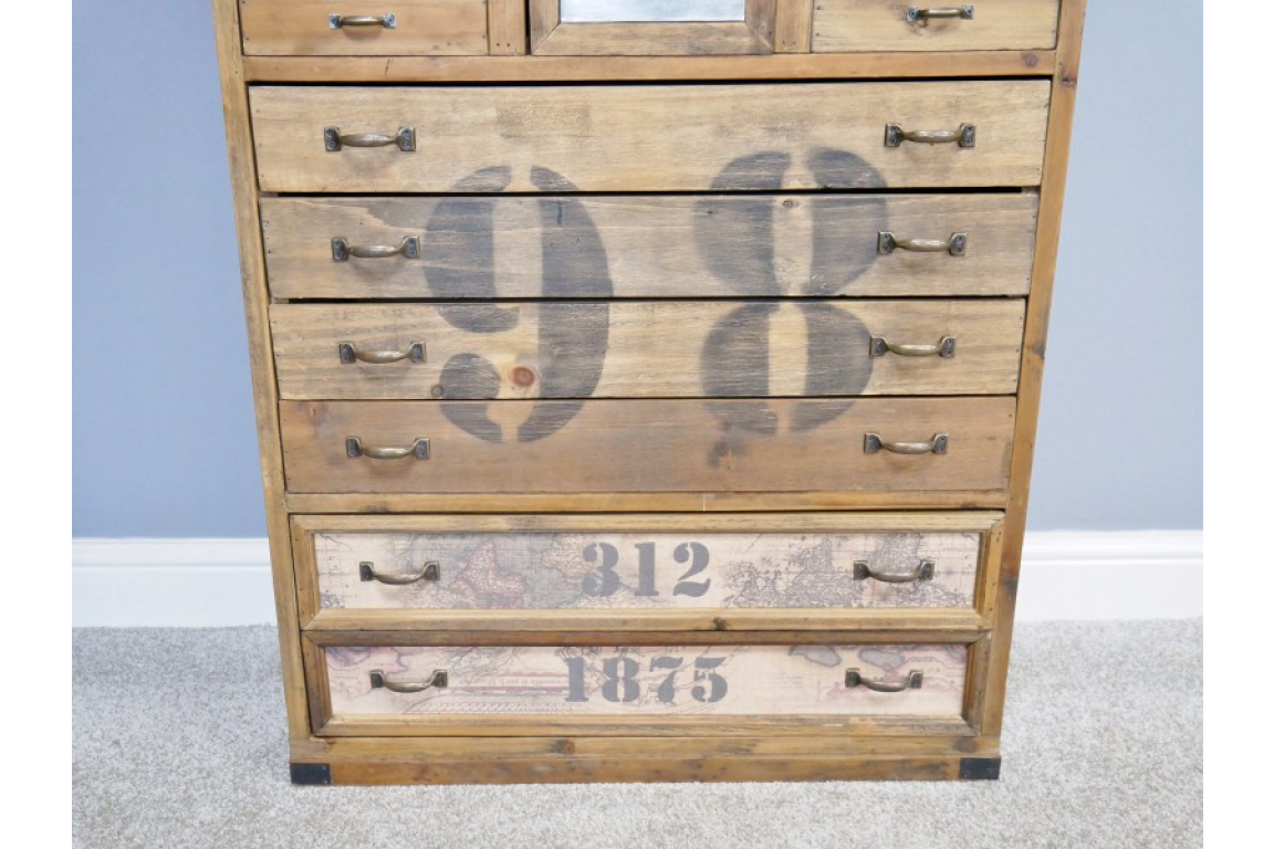 Industrial Wooden Storage Cabinet