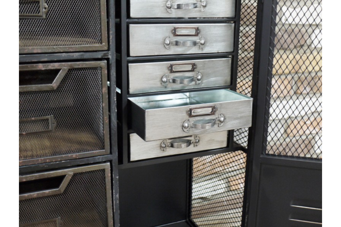 Rustic Industrial Storage Cabinet