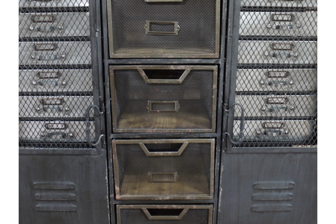 Rustic Industrial Storage Cabinet