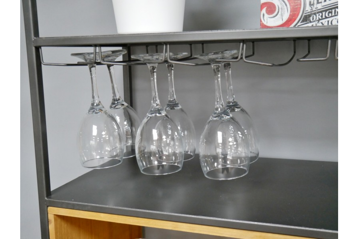 Retro Industrial Wine Cabinet