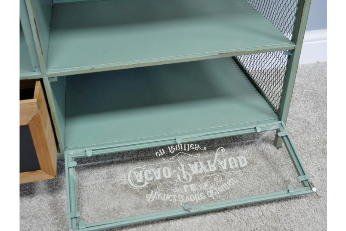 Industrial Small TV Cabinet - Green