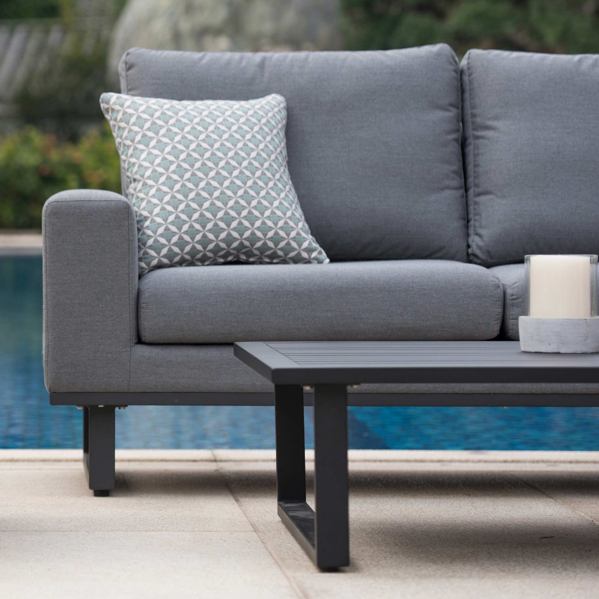 Outdoor Fabric Ethos 2 Seat Sofa Set - Flanelle