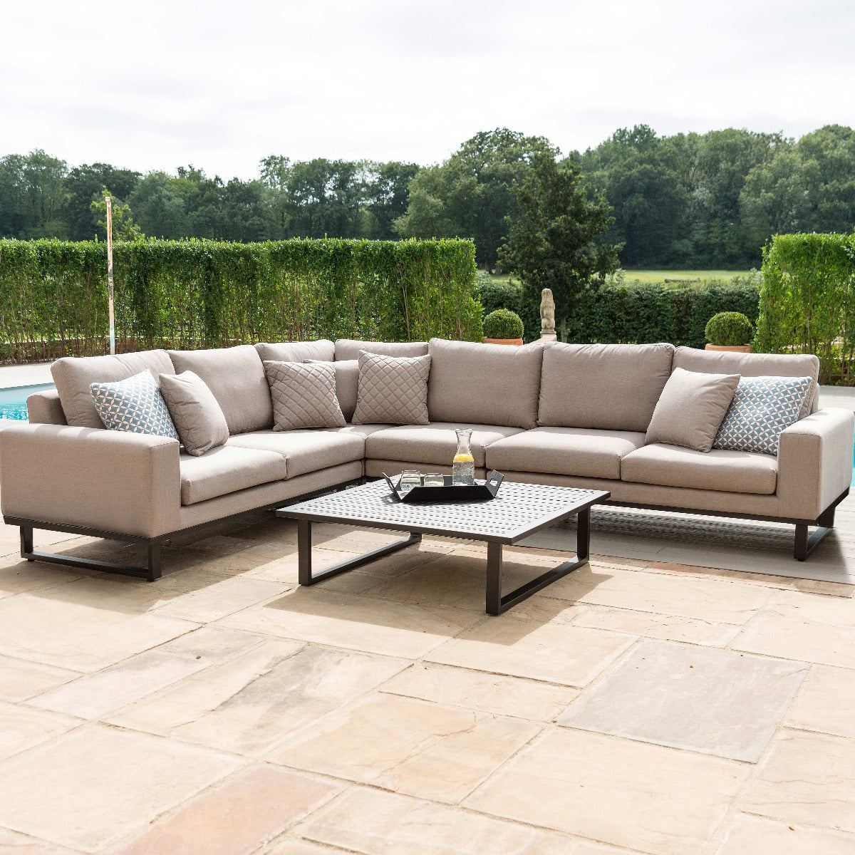 Outdoor Fabric Ethos Large Corner Group - Oatmeal