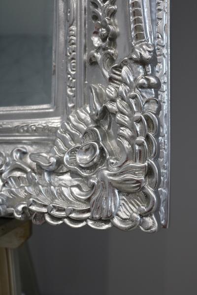 Medium Ornate Mirror - Silver