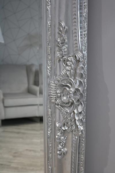 Large Ornate Mirror - Silver