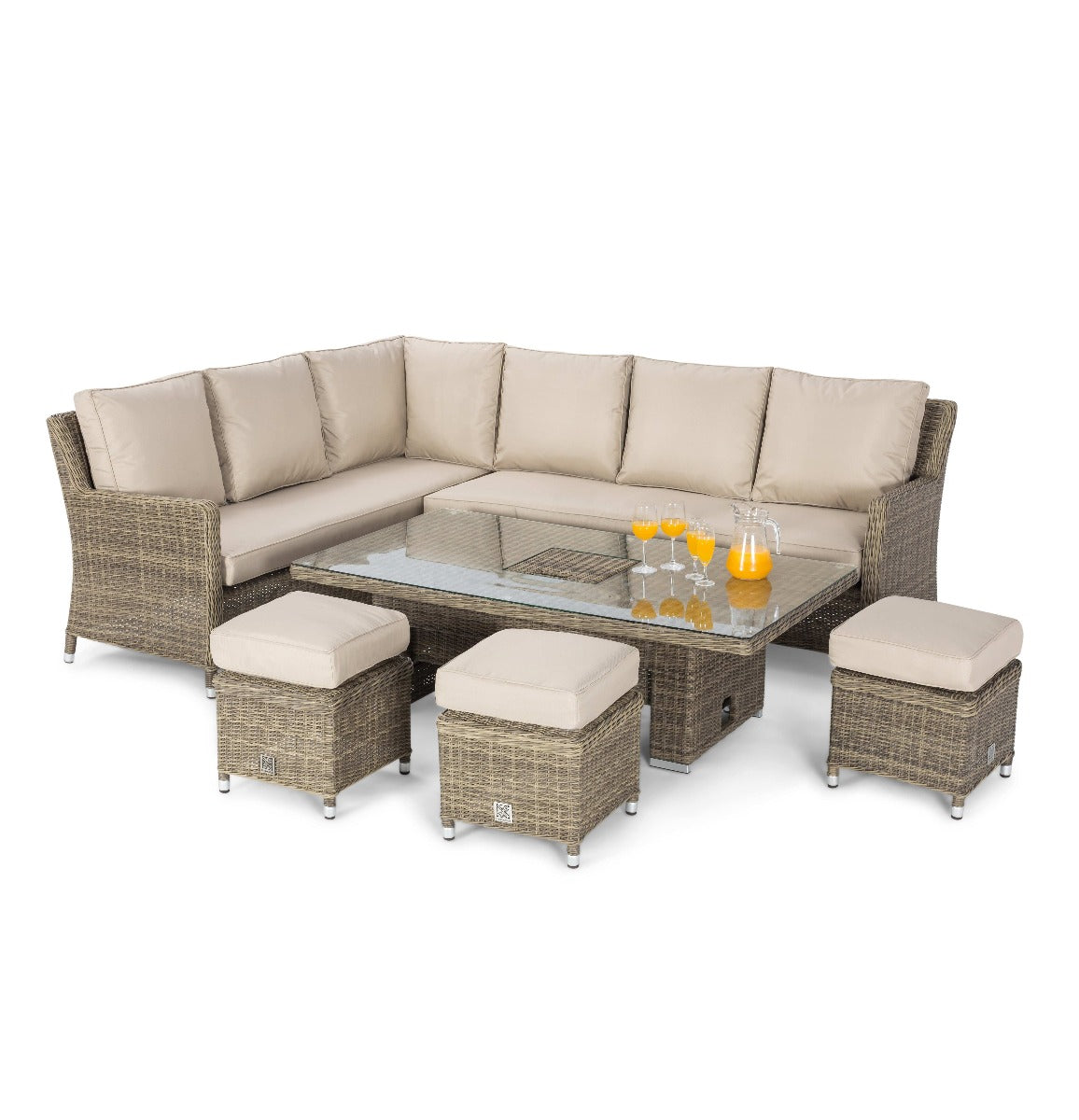 Winchester Corner Dining Set with Rising Table & Ice Bucket