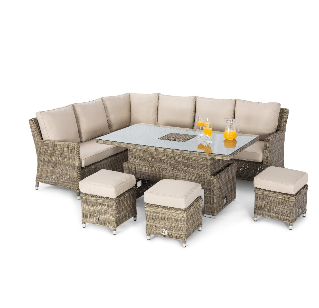 Winchester Corner Dining Set with Rising Table & Ice Bucket
