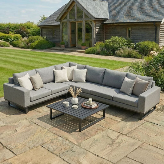 Outdoor Fabric Ethos Large Corner Group - Zinc Grey