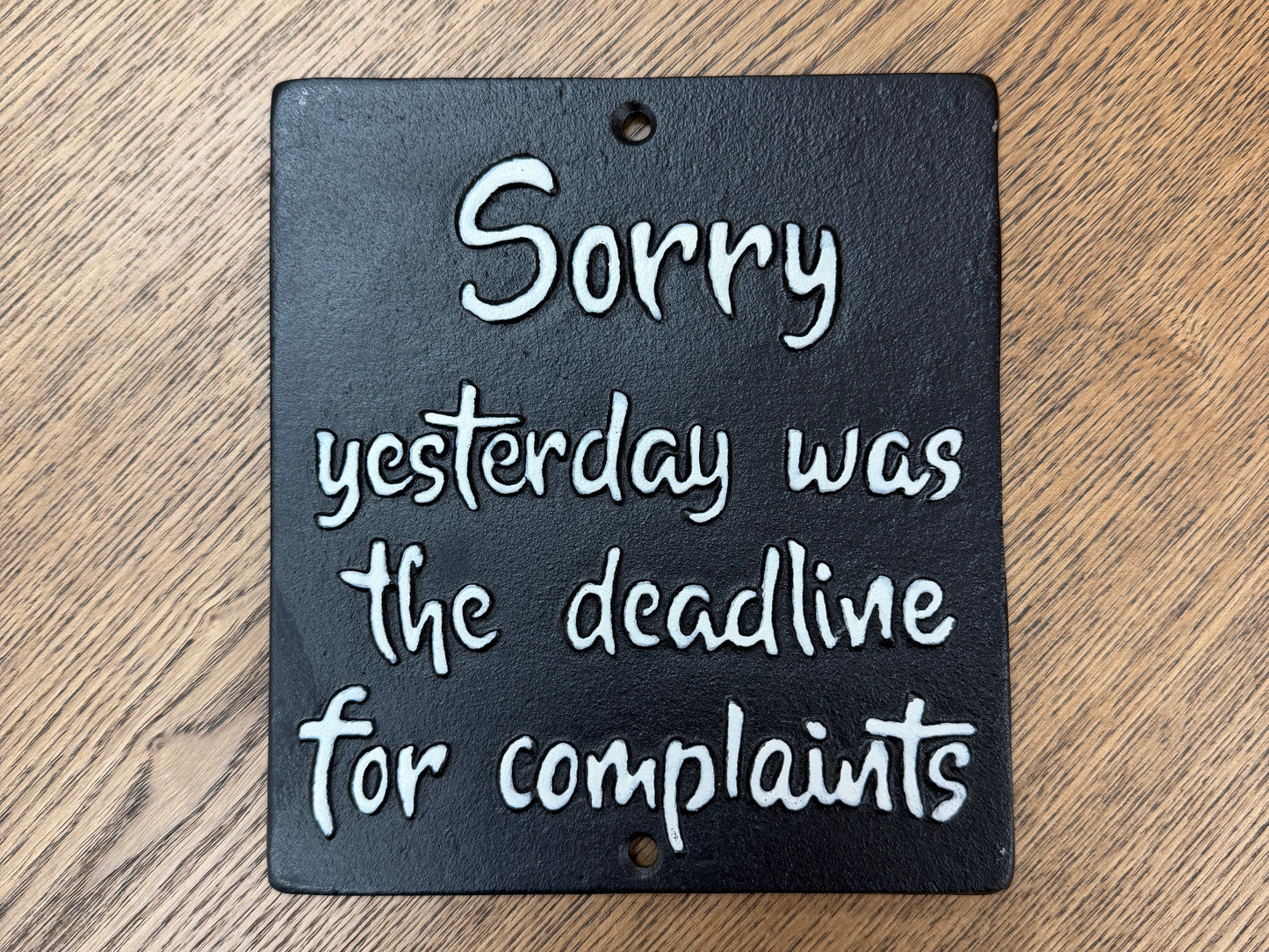 Sorry yesterday was the deadline for complaints sign