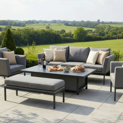 Outdoor Fabric Pulse 3 Seat Sofa Set - Zinc Grey