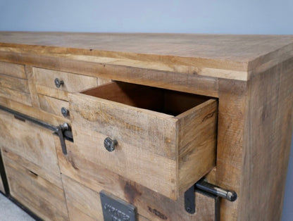 Industrial Mango Wood Large Sideboard