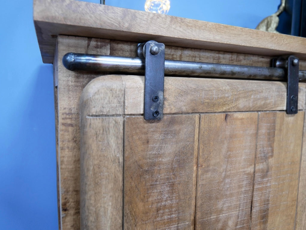 Industrial Mango Wood 4 Drawer Cabinet