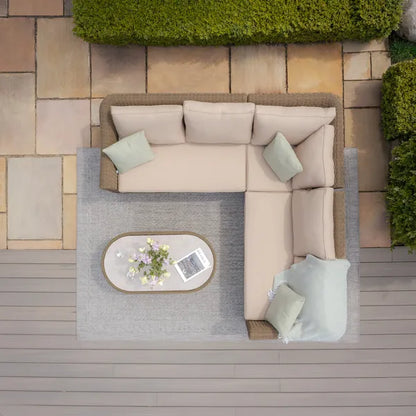 Winchester Small Corner Group - Ceramic Glass Table