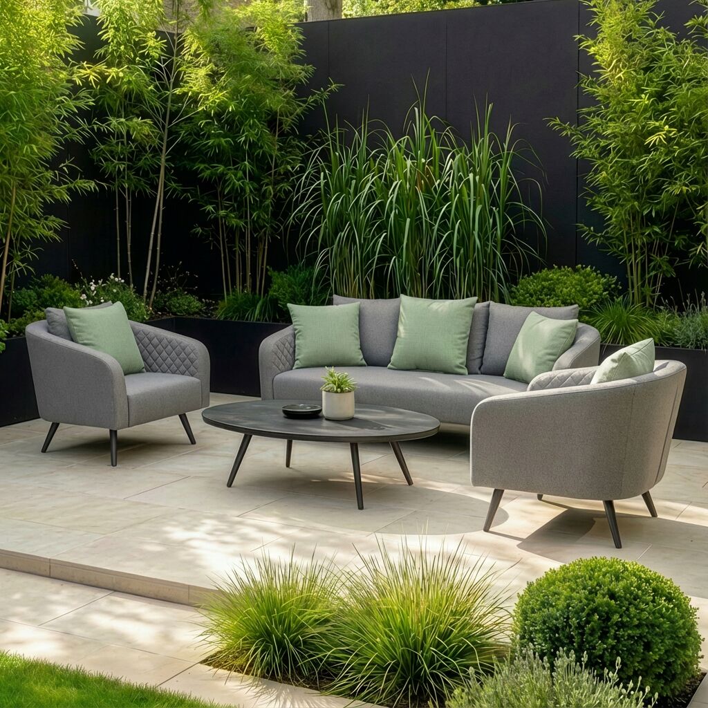 Outdoor Fabric Ambition 3 Seat Sofa Set - Zinc Grey