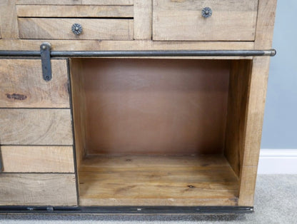 Industrial Mango Wood Large Sideboard