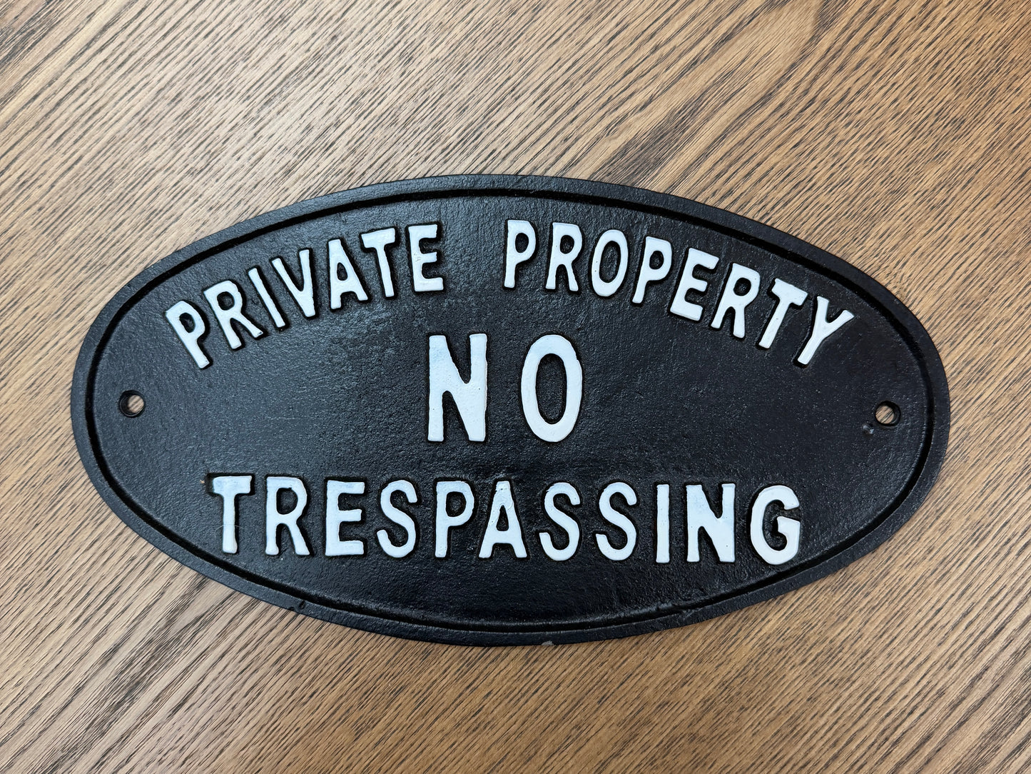 Private property no trespassing sign