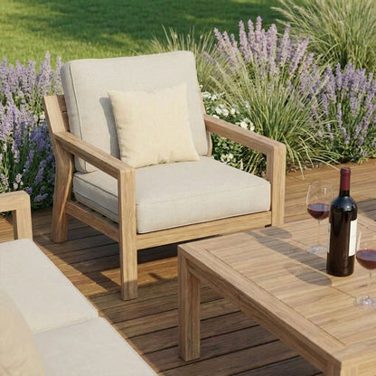 New York 2 Seat Sofa Set - Almond