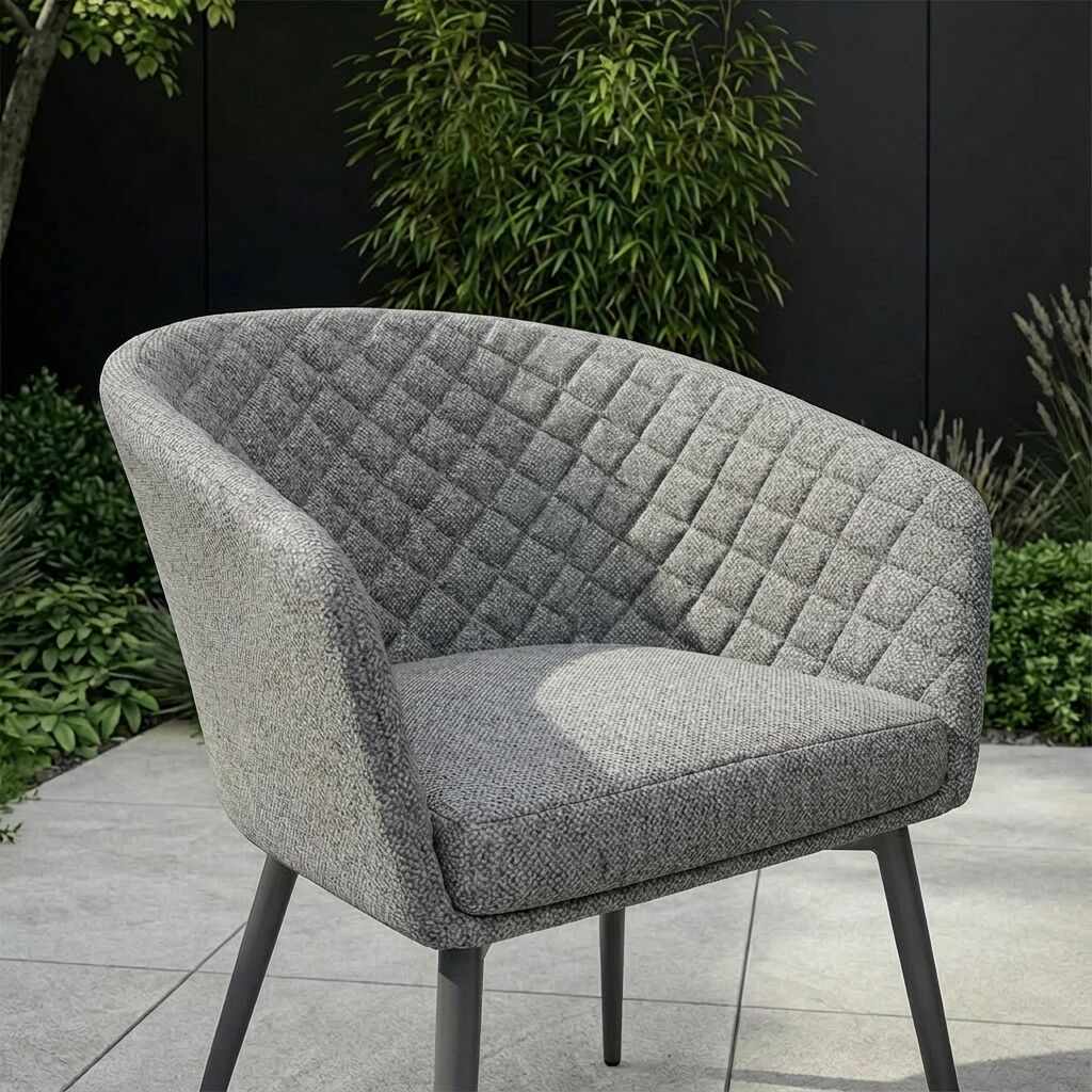 Outdoor Fabric Ambition 6 Seat Oval Dining Set - Zinc Grey