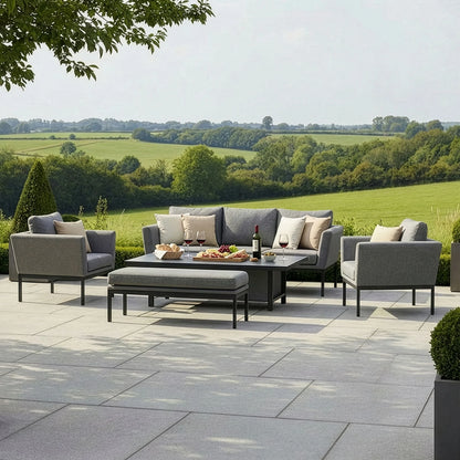 Outdoor Fabric Pulse 3 Seat Sofa Set - Zinc Grey