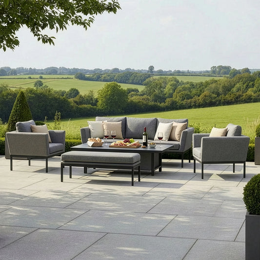 Outdoor Fabric Pulse 3 Seat Sofa Set - Zinc Grey