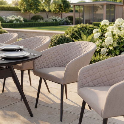 Outdoor Fabric Ambition 6 Seat Oval Dining Set - Oatmeal