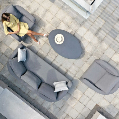 Outdoor Fabric Ambition 3 Seat Sofa Set - Flanelle