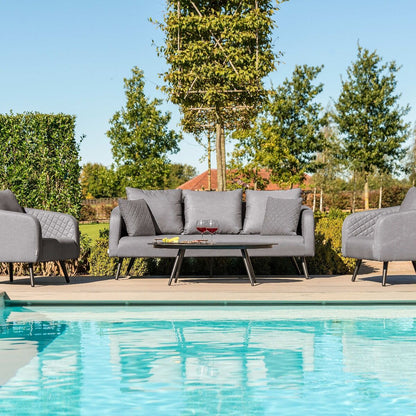 Outdoor Fabric Ambition 3 Seat Sofa Set - Flanelle