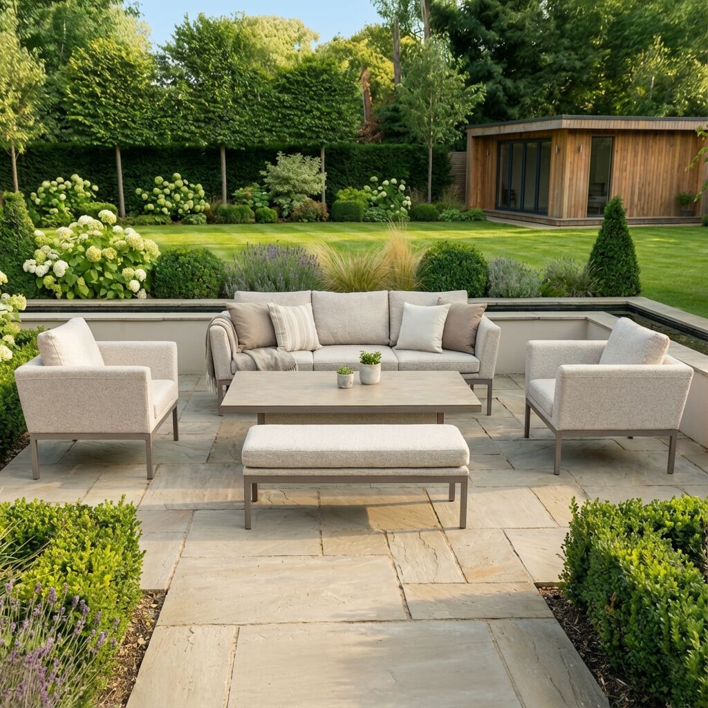 Outdoor Fabric Pulse 3 Seat Sofa Set - Latte