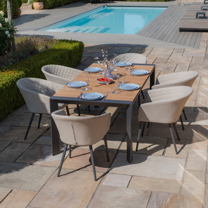 Jakarta Teak Extending 6 - 10 Seat Rectangular Dining Table - Oatmeal