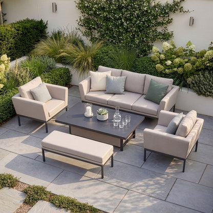 Outdoor Fabric Pulse 3 Seat Sofa Set - Oatmeal