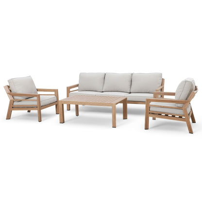 New York 3 Seat Sofa Set - Almond