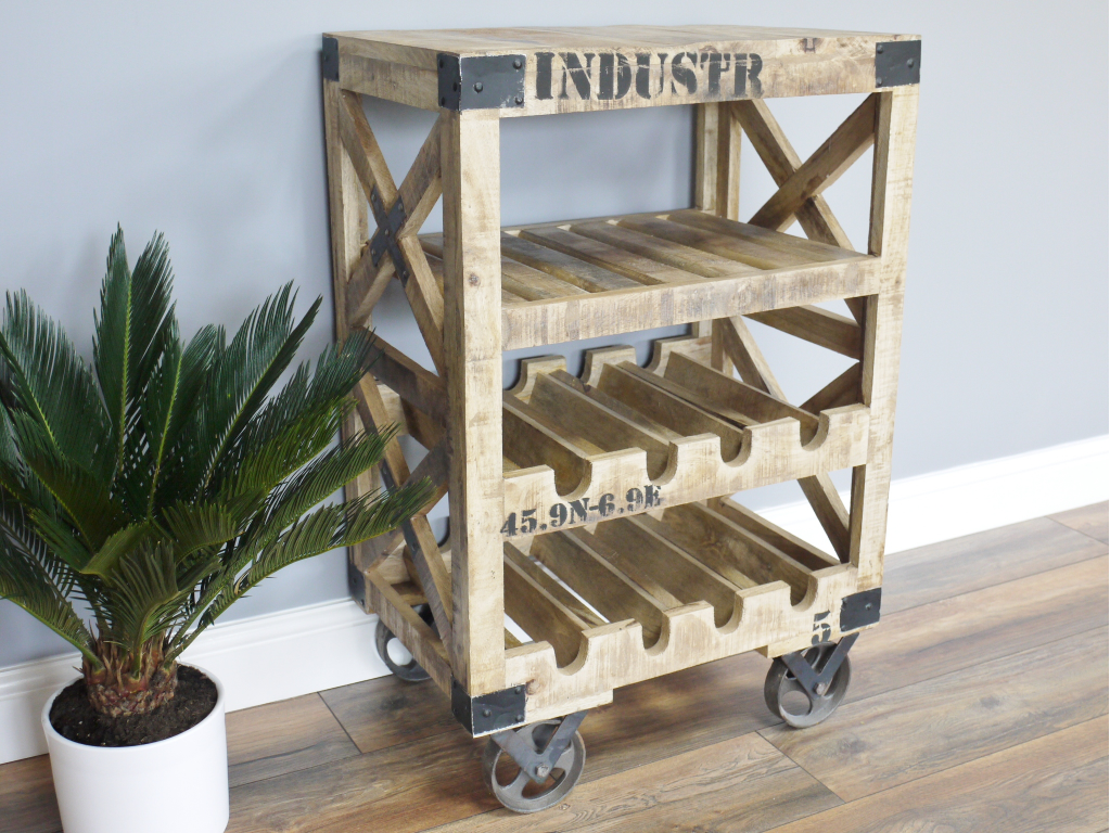 Industrial Wine Trolley