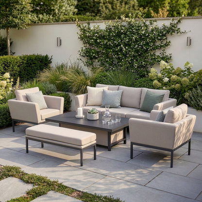 Outdoor Fabric Pulse 3 Seat Sofa Set - Oatmeal