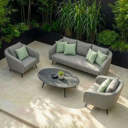 Outdoor Fabric Ambition 3 Seat Sofa Set - Zinc Grey