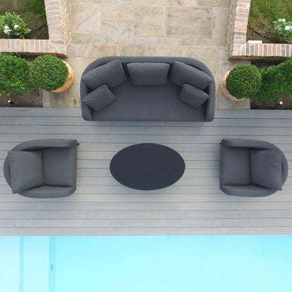 Outdoor Fabric Ambition 3 Seat Sofa Set - Flanelle
