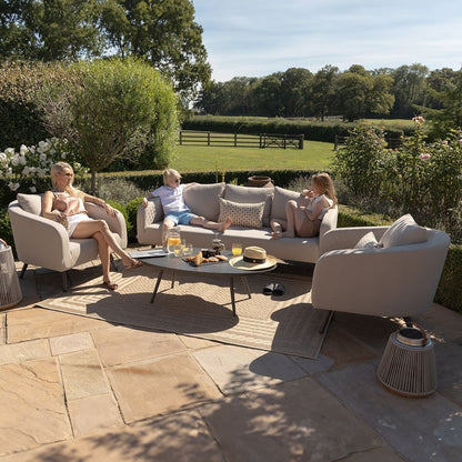 Outdoor Fabric Ambition 3 Seat Sofa Set - Oatmeal