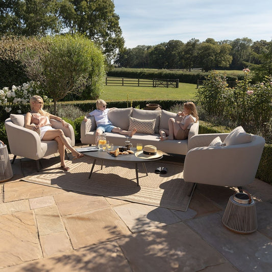 Outdoor Fabric Ambition 3 Seat Sofa Set - Oatmeal