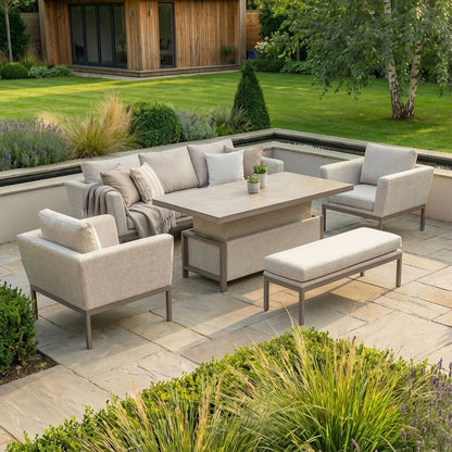 Outdoor Fabric Pulse 3 Seat Sofa Set - Latte