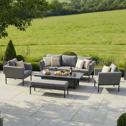 Outdoor Fabric Pulse 3 Seat Sofa Set - Zinc Grey