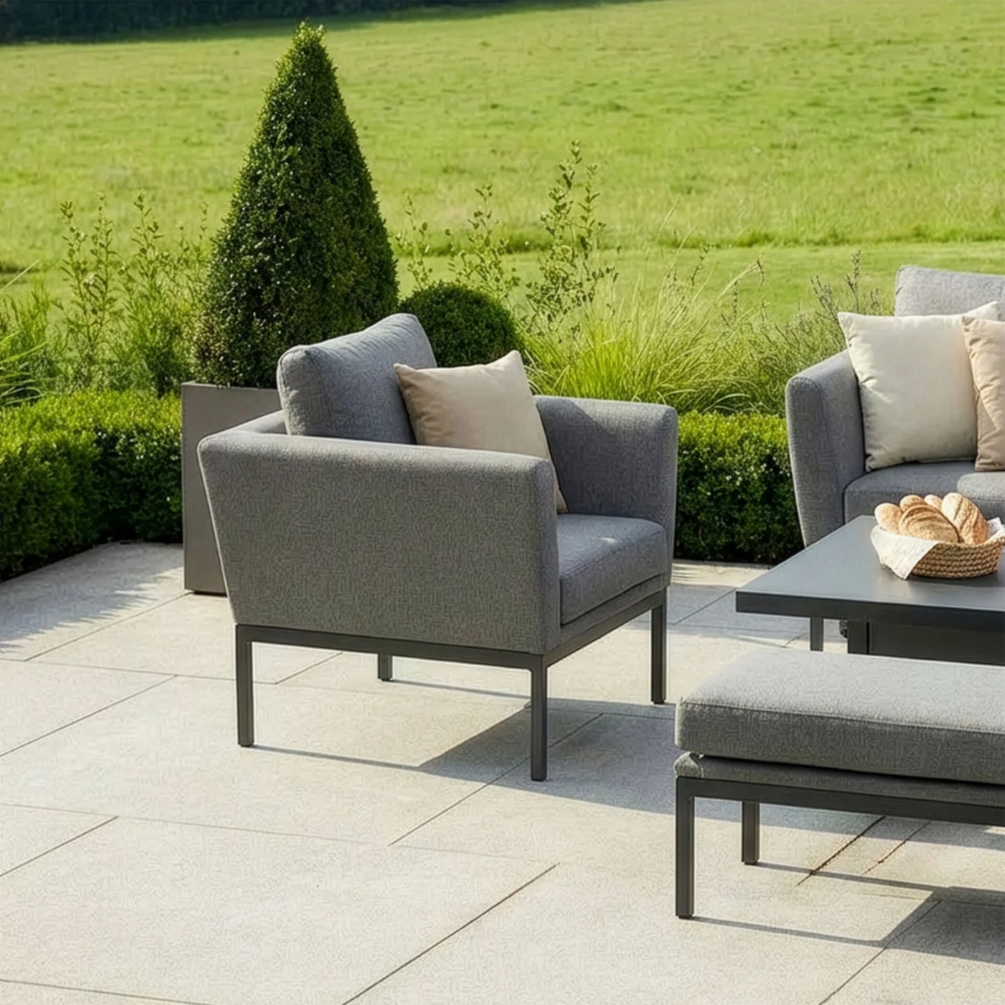 Outdoor Fabric Pulse 3 Seat Sofa Set - Zinc Grey
